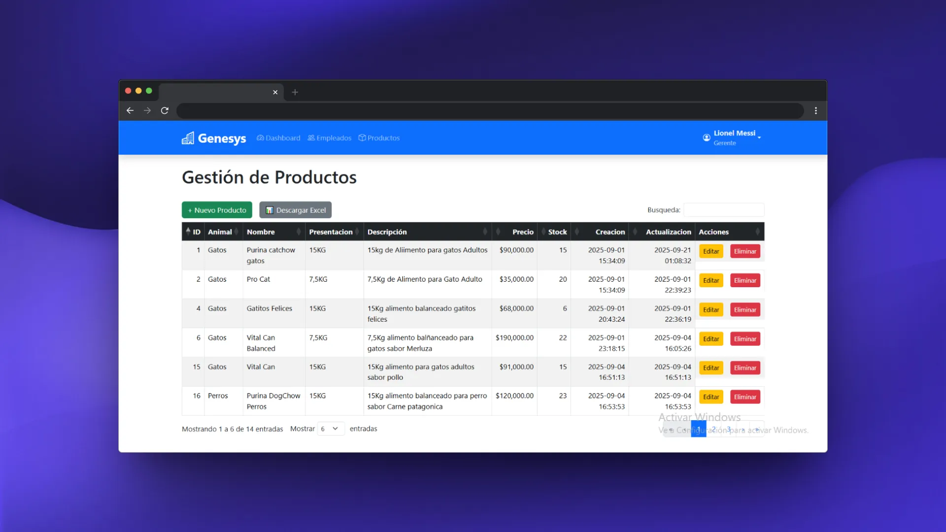 Sistema de Gestion en PHP y MySQL